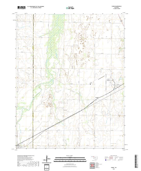 Fargo, OK — USGS 7.5-minute topo (2022)