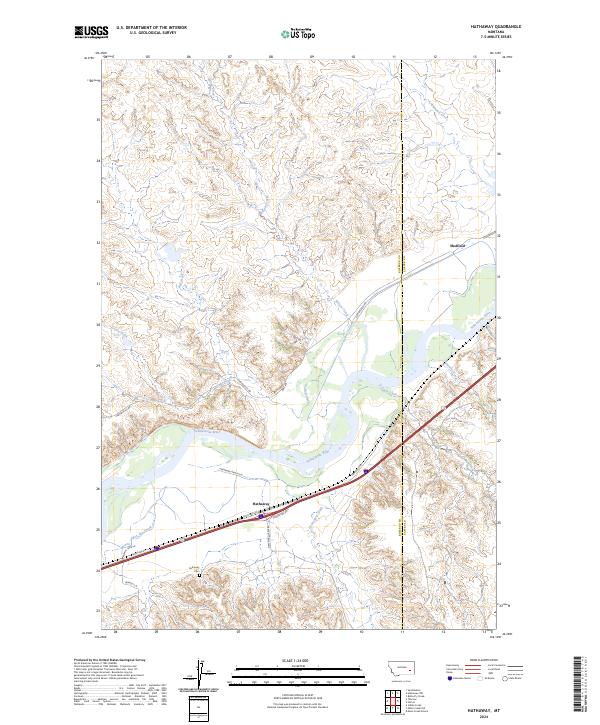 Hathaway, MT — USGS 7.5-minute topo (2024)