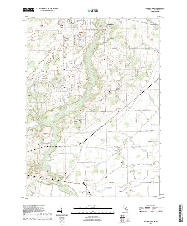 Tecumseh South, MI — USGS 7.5-minute topo (2023)