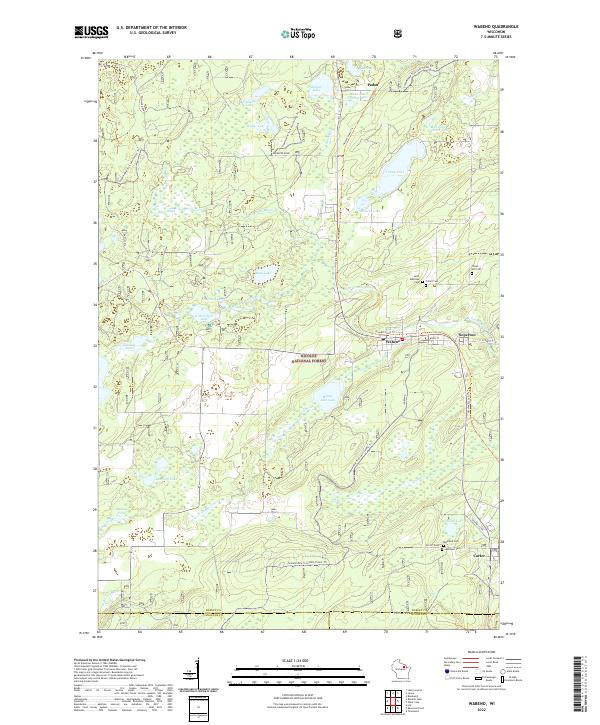 Wabeno, WI — USGS 7.5-minute topo (2022)