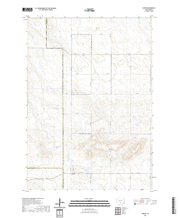 Carter, SD — USGS 7.5-minute topo (2021)