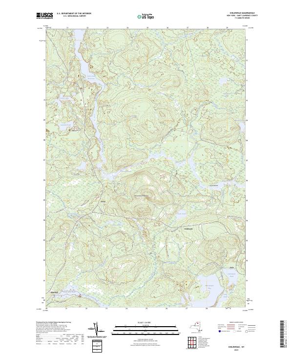 Childwold, NY — USGS 7.5-minute topo (2023)