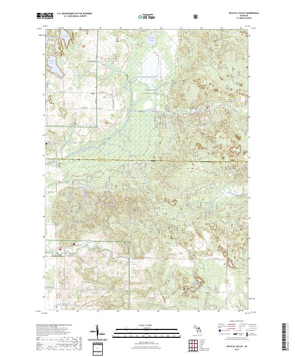 Crystal Valley, MI — USGS 7.5-minute topo (2023)