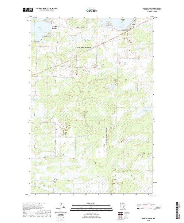 Wahkon South, MN — USGS 7.5-minute topo (2022)