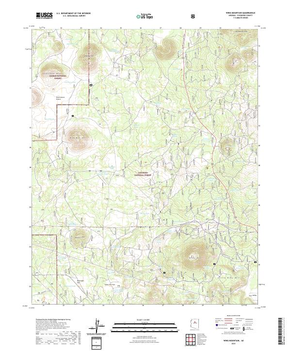 Wing Mountain, AZ — USGS 7.5-minute topo (2021)