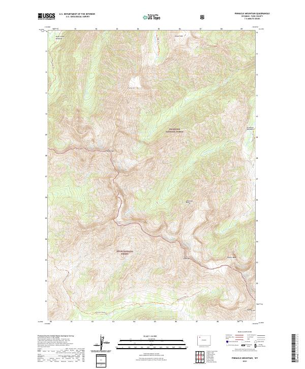 Pinnacle Mountain, WY — USGS 7.5-minute topo (2021)