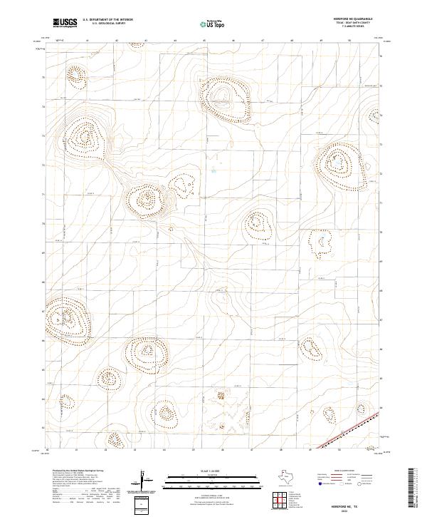 Hereford NE, TX — USGS 7.5-minute topo (2022)