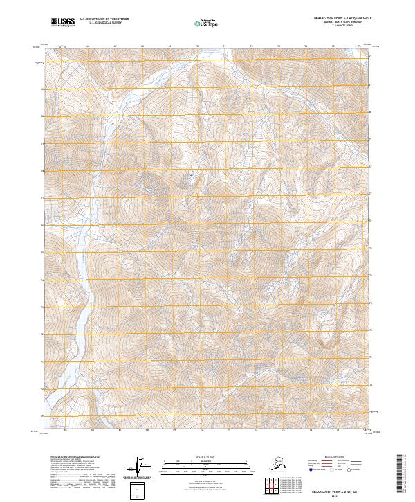 Demarcation Point A-2 NE, AK — USGS 7.5-minute topo (2023)