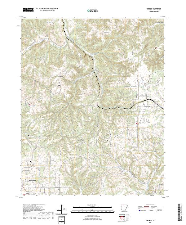 Bergman, AR — USGS 7.5-minute topo (2024)