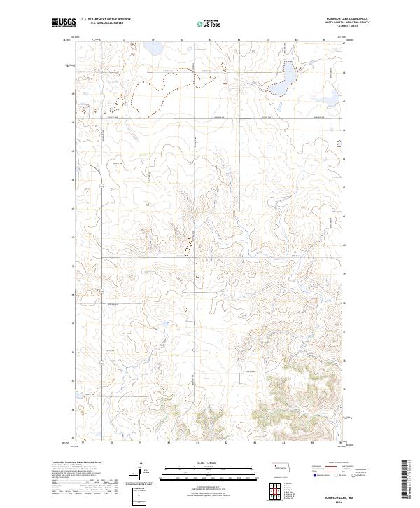 Robinson Lake, ND — USGS 7.5-minute topo (2024)