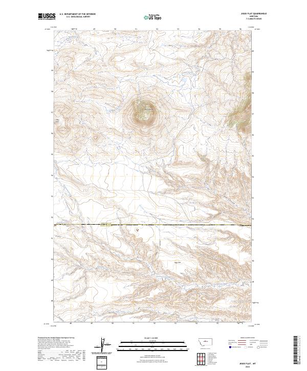 Jiggs Flat, MT — USGS 7.5-minute topo (2024)