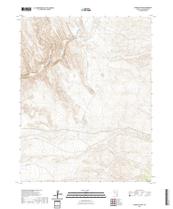 Condor Canyon, NV — USGS 7.5-minute topo (2021)