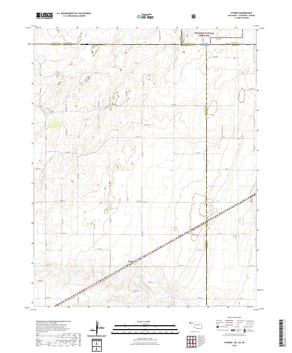 Sturgis, OK-CO-KS — USGS 7.5-minute topo (2022)