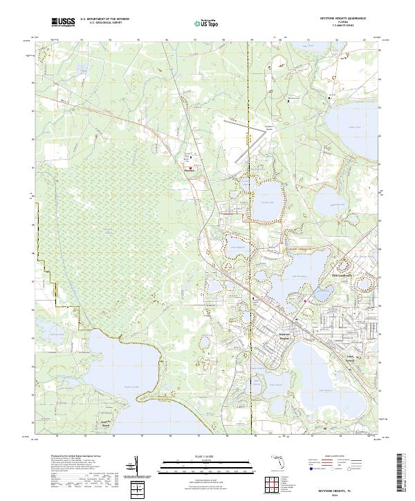 Keystone Heights, FL — USGS 7.5-minute topo (2024)