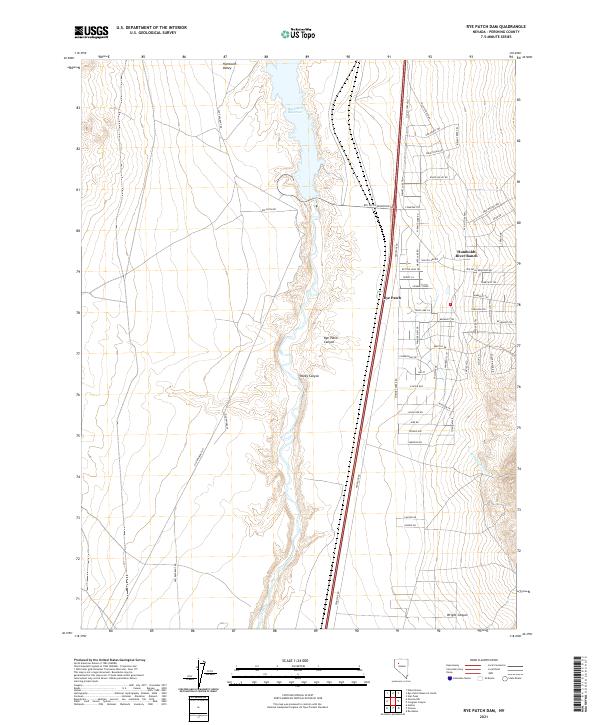 Rye Patch Dam, NV — USGS 7.5-minute topo (2021)