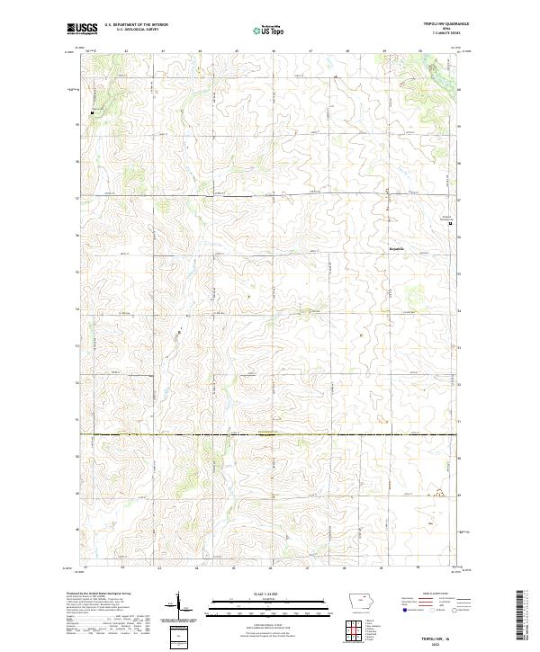Tripoli NW, IA — USGS 7.5-minute topo (2022)