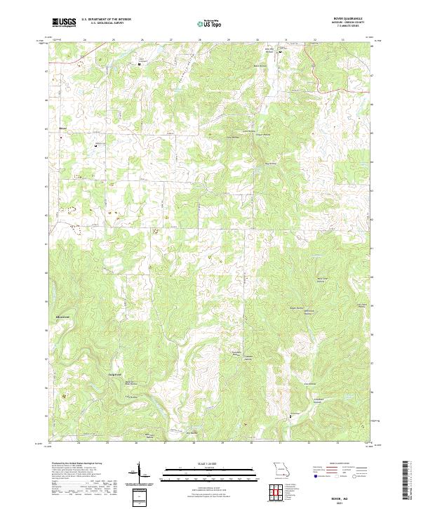 Rover, MO — USGS 7.5-minute topo (2021)