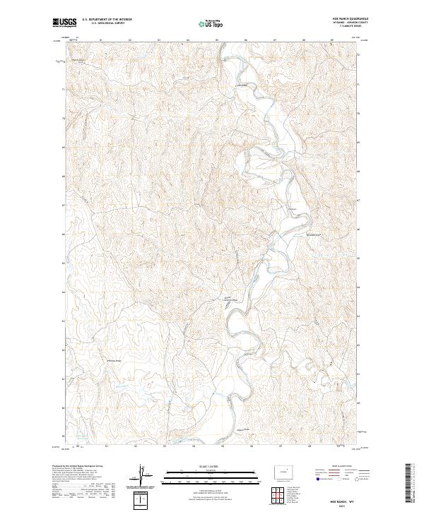 Hoe Ranch, WY — USGS 7.5-minute topo (2021)