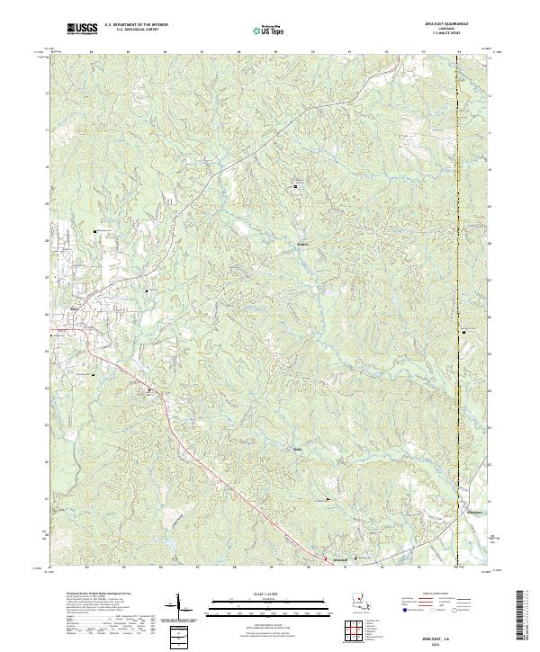 Jena East, LA — USGS 7.5-minute topo (2024)