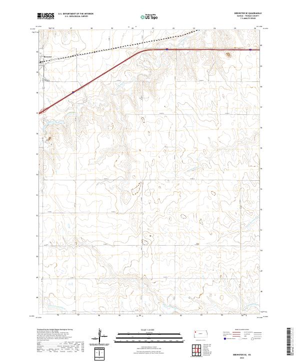 Brewster SE, KS — USGS 7.5-minute topo (2022)