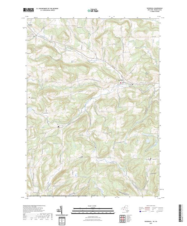 Woodhull, NY-PA — USGS 7.5-minute topo (2023)