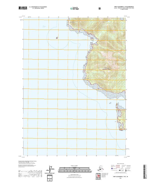 Port Alexander A-1 SW, AK — USGS 7.5-minute topo (2021)