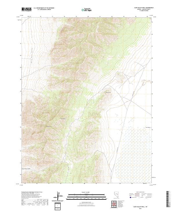 Cave Valley Well, NV — USGS 7.5-minute topo (2021)