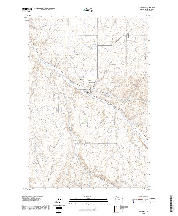 Lexington, OR — USGS 7.5-minute topo (2024)