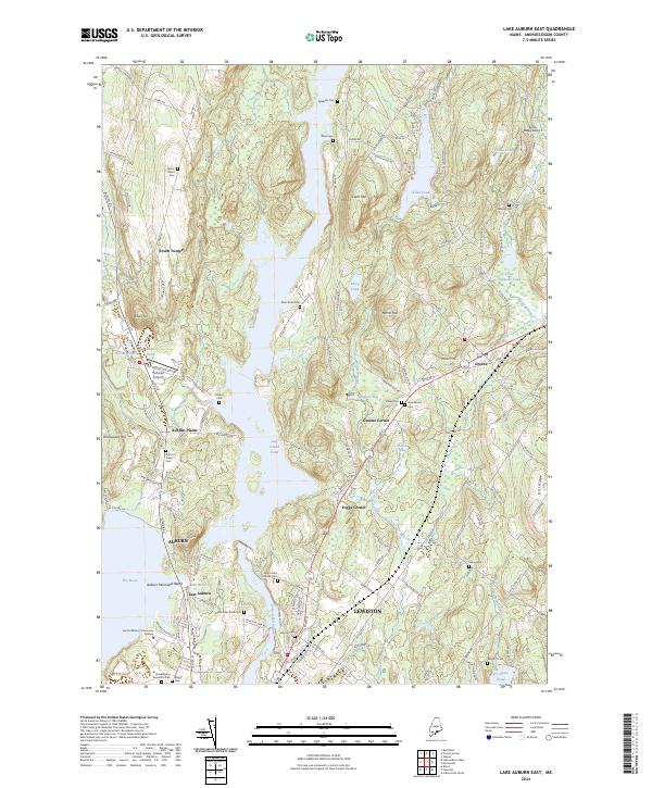 Lake Auburn East, ME — USGS 7.5-minute topo (2024)