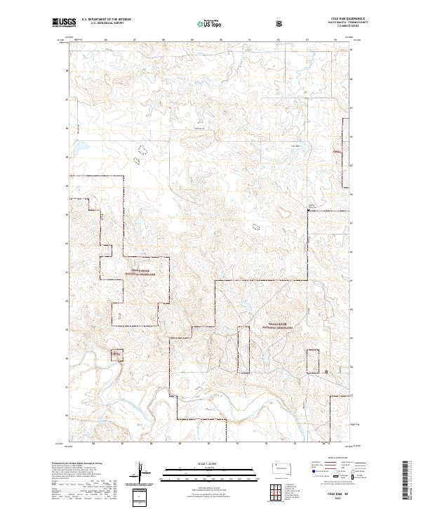 Cole Dam, SD — USGS 7.5-minute topo (2021)