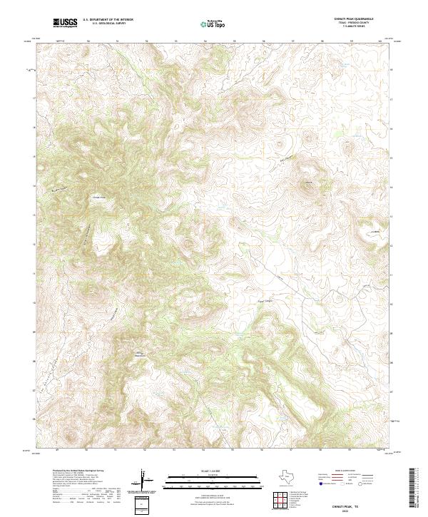 Chinati Peak, TX — USGS 7.5-minute topo (2022)
