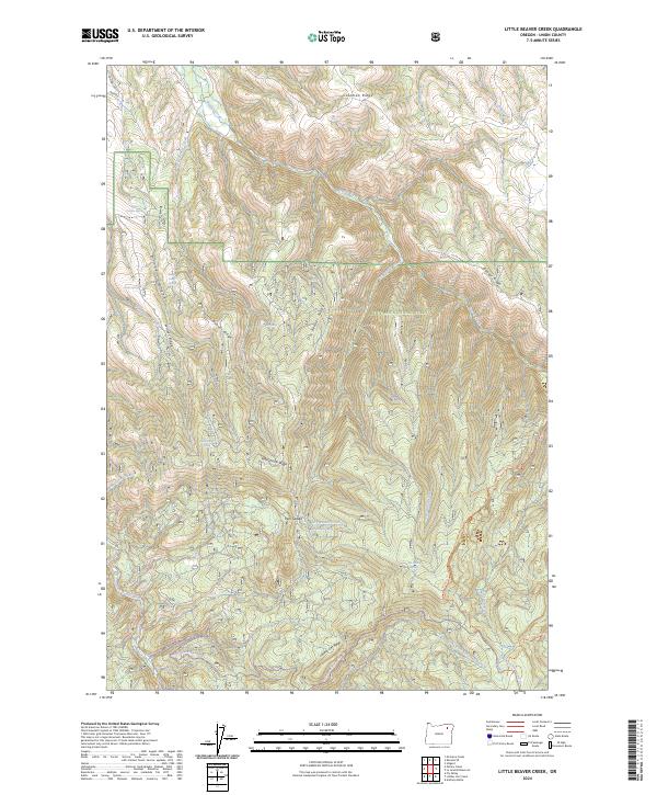 Little Beaver Creek, OR — USGS 7.5-minute topo (2024)
