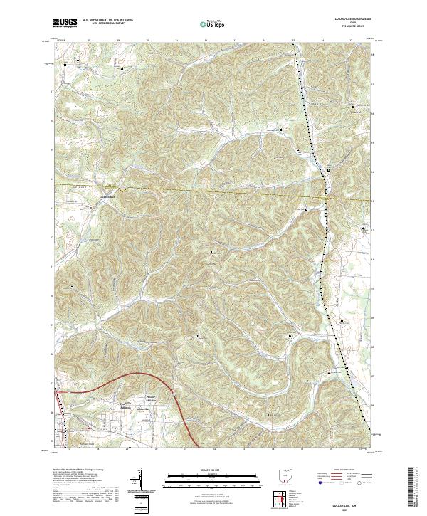Lucasville, OH — USGS 7.5-minute topo (2023)