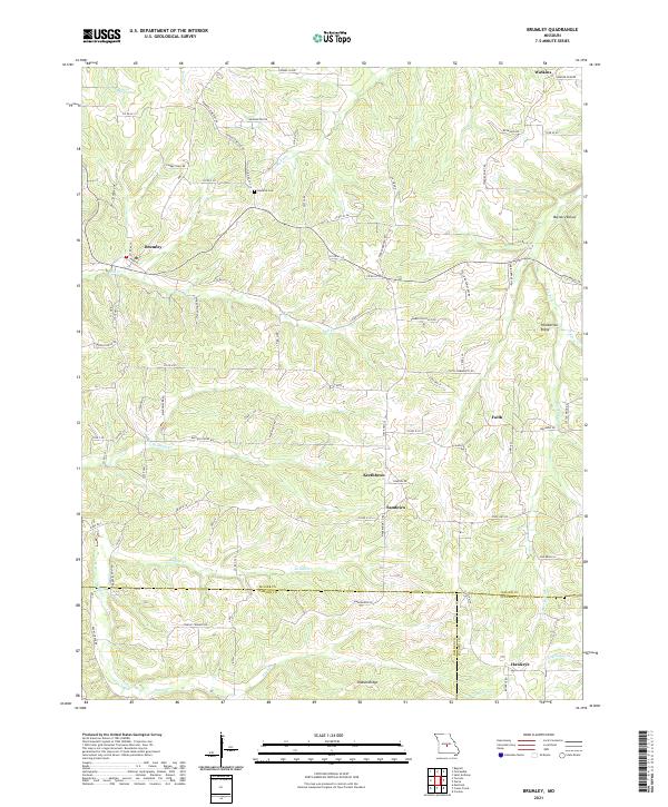 Brumley, MO — USGS 7.5-minute topo (2021)