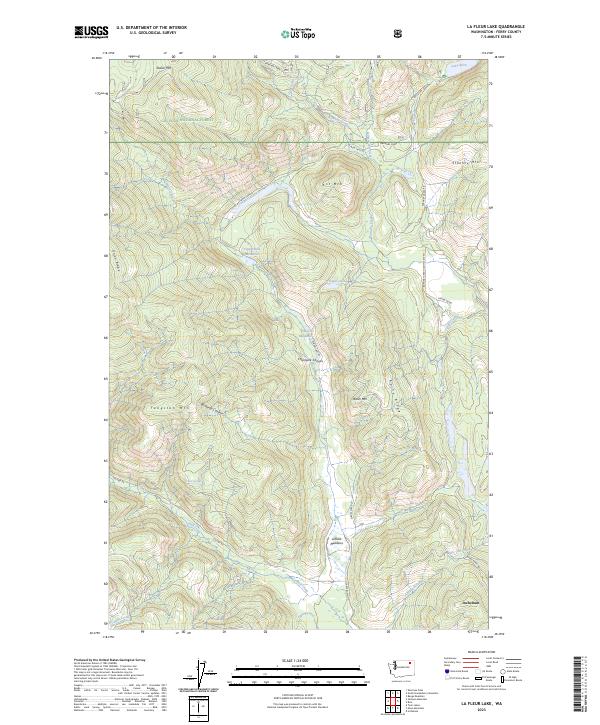 La Fleur Lake, WA — USGS 7.5-minute topo (2023)
