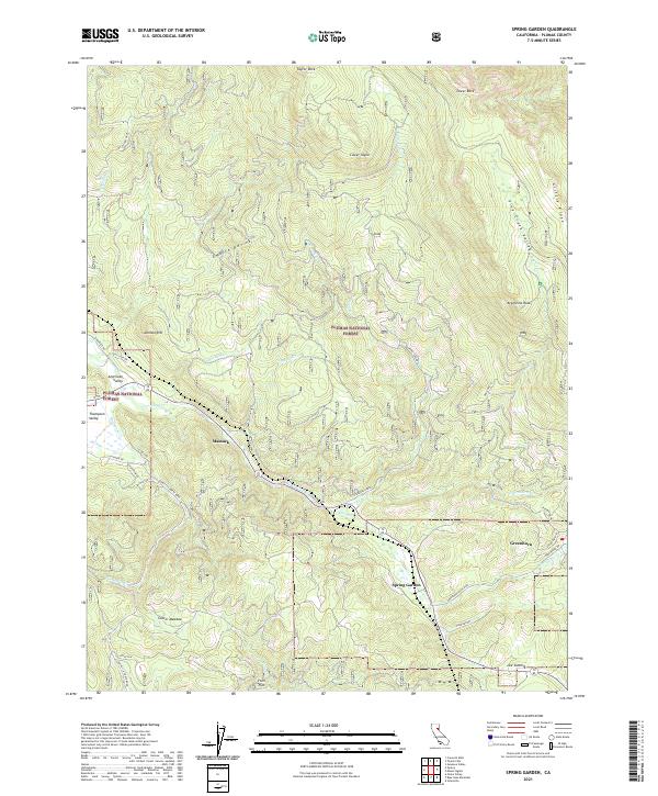 Spring Garden, CA — USGS 7.5-minute topo (2021)