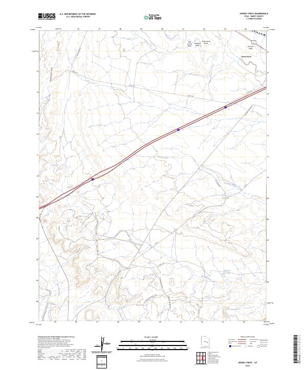 Jessies Twist, UT — USGS 7.5-minute topo (2023)