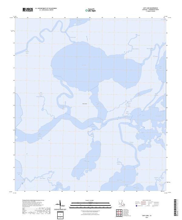 Lost Lake, LA — USGS 7.5-minute topo (2024)