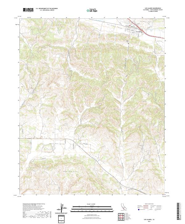 Los Alamos, CA — USGS 7.5-minute topo (2021)
