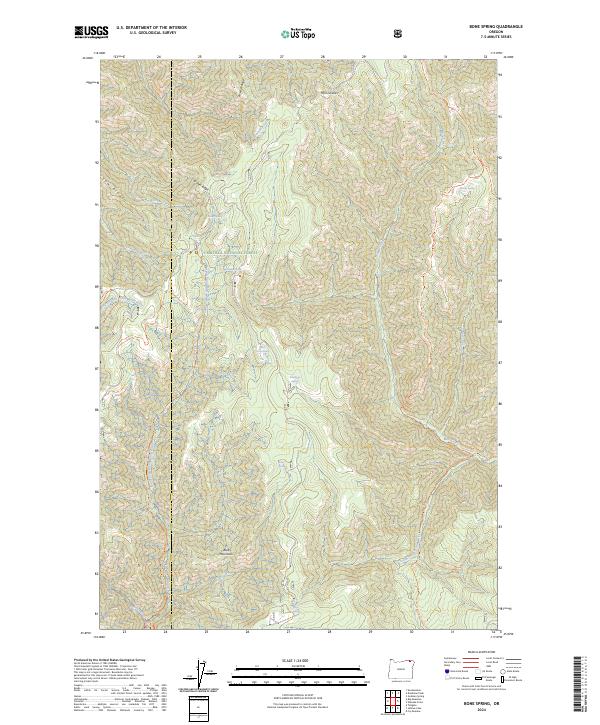 Bone Spring, OR — USGS 7.5-minute topo (2024)