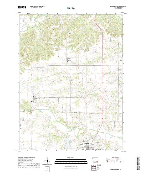 Bloomfield North, IA — USGS 7.5-minute topo (2022)