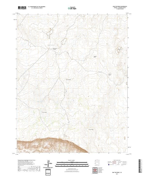 One Toe Ridge, AZ — USGS 7.5-minute topo (2021)