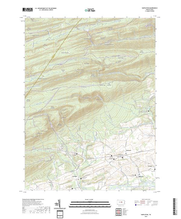 Hartleton, PA — USGS 7.5-minute topo (2023)
