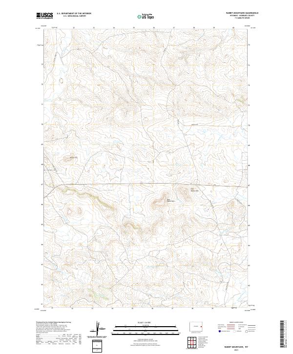 Rabbit Mountains, WY — USGS 7.5-minute topo (2021)