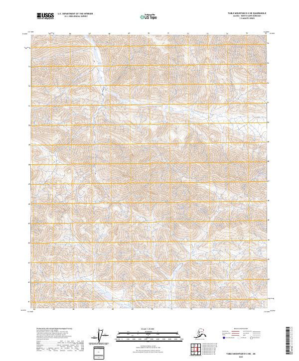 Table Mountain D-2 NE, AK — USGS 7.5-minute topo (2023)