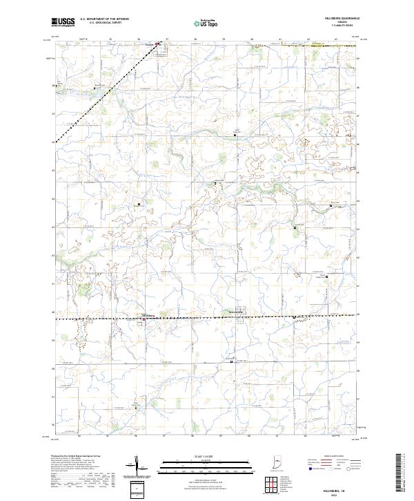 Hillisburg, IN — USGS 7.5-minute topo (2022)