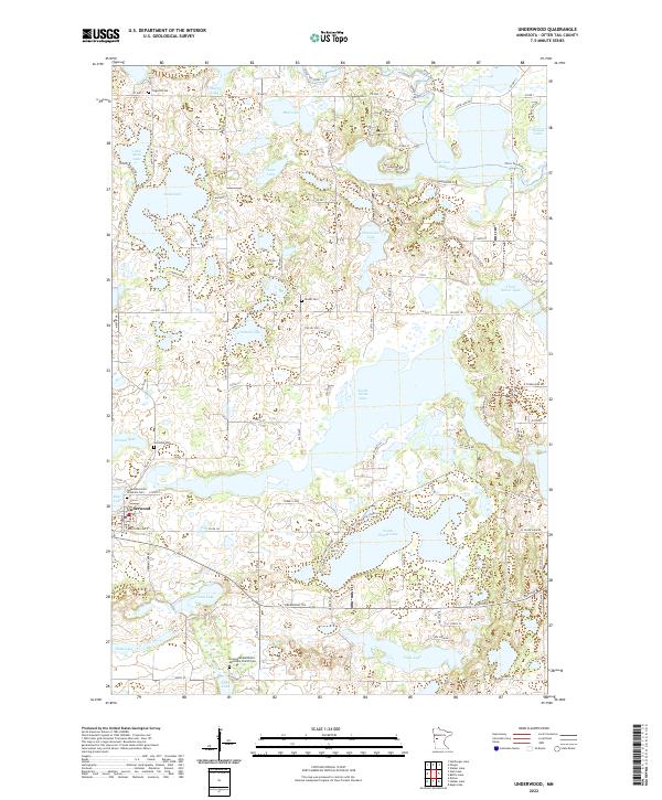 Underwood, MN — USGS 7.5-minute topo (2022)