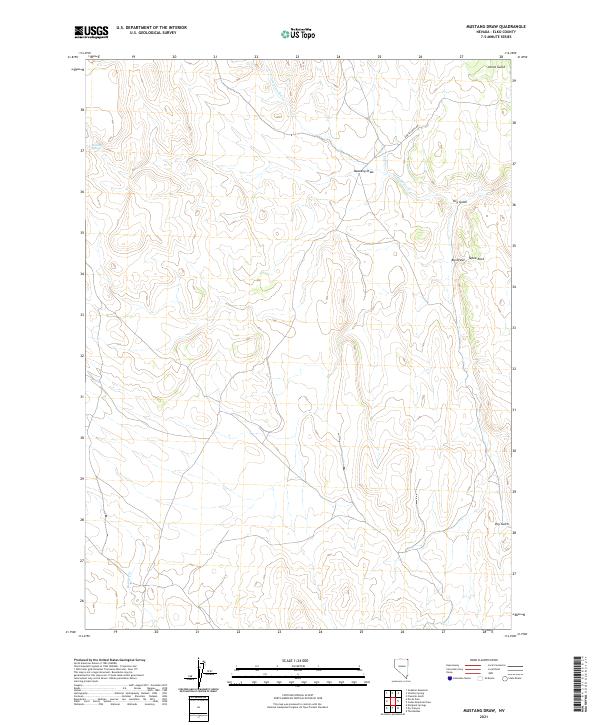 Mustang Draw, NV — USGS 7.5-minute topo (2021)