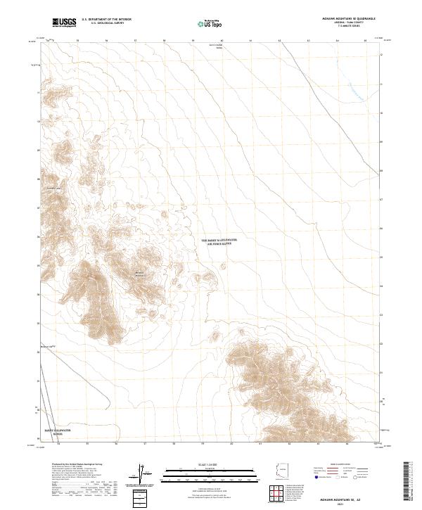 Mohawk Mountains SE, AZ — USGS 7.5-minute topo (2021)