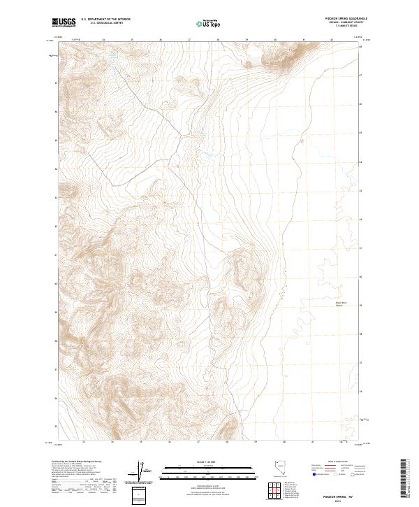 Pidgeon Spring, NV — USGS 7.5-minute topo (2021)
